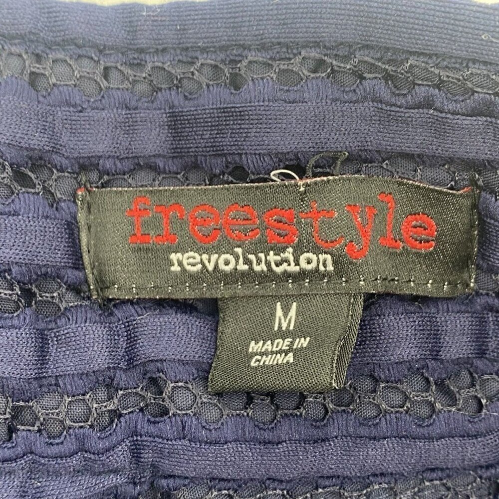 Freestyle Revolution Juniors Size M Punk Party Skirt Eyelet Navy Blue NWT - Picture 3 of 10
